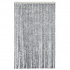 Vidaxl vliegengordijn 118x220 cm chenille grijs en zwart-wit