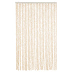 Vidaxl vliegengordijn 118x220 cm chenille beige en wit