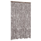Vidaxl vliegengordijn 118x220 cm chenille bruin en wit