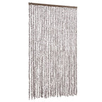 Vidaxl vliegengordijn 118x220 cm chenille taupe en wit