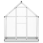 Vidaxl tuinkas met basisframe 169x58x202 cm aluminium zilverkleurig
