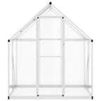Vidaxl tuinkas met basisframe 169x114x195 cm aluminium zilverkleurig