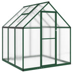 Vidaxl tuinkas met basisframe 169x169x195 cm aluminium groen