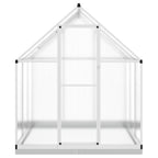 VidaXL Tuinkas met basisframe 169x169x202 cm aluminium zilverkleurig