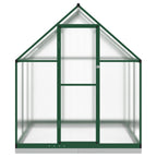 VidaXL Tuinkas met basisframe 169x169x202 cm aluminium groen