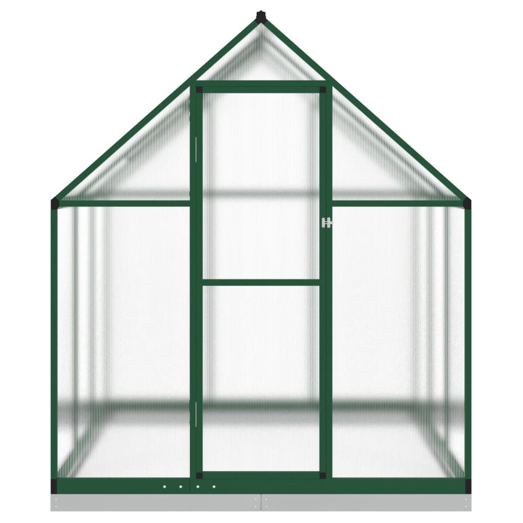 VidaXL Tuinkas met basisframe 169x169x202 cm aluminium groen