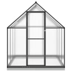 VidaXL Tuinkas met basisframe 169x169x202 cm aluminium antracietkleur