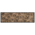 Vidaxl keukenmat wasbaar ochtendprint 45x150 cm fluweel bruin