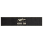 Vidaxl keukenmat wasbaar koffietekst 60x300 cm fluweel