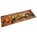 Vidaxl keukenmat wasbaar kruidenprint 45x150 cm fluweel