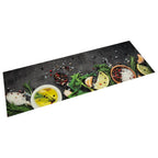 Vidaxl keukenmat wasbaar kruidenprint 60x180 cm fluweel