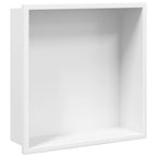 Vidaxl douchenis 32x32x9 cm roestvrijstaal matwit