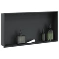 Vidaxl douchenis 62x32x9 cm roestvrijstaal matzwart