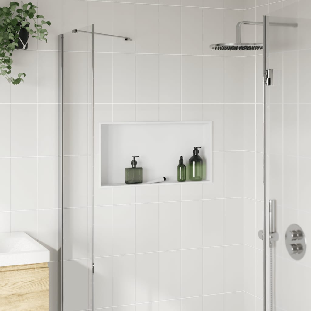 Vidaxl douchenis 62x32x9 cm roestvrijstaal matwit
