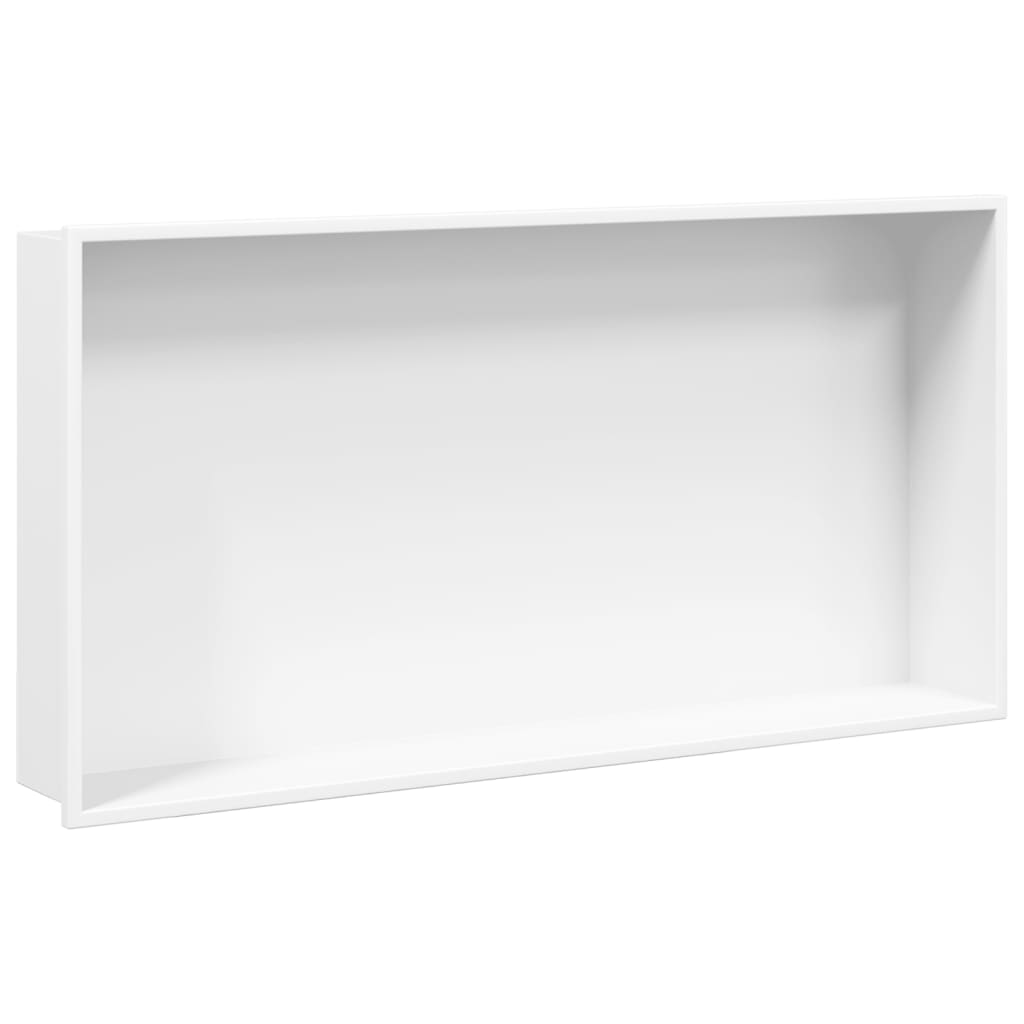 Vidaxl douchenis 62x32x9 cm roestvrijstaal matwit