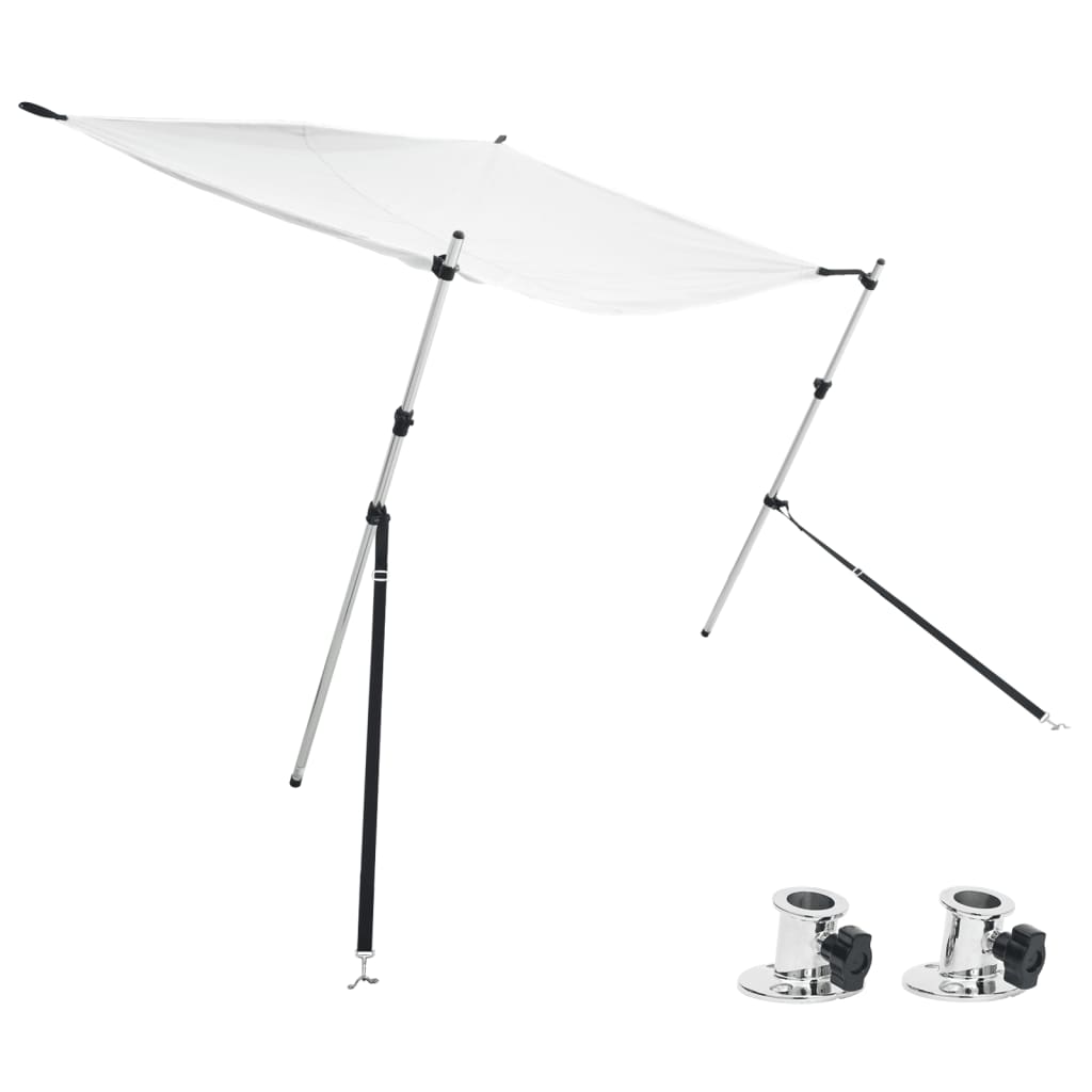 Vidaxl schaduwdoekset t-top 174x205x(115-194) cm wit