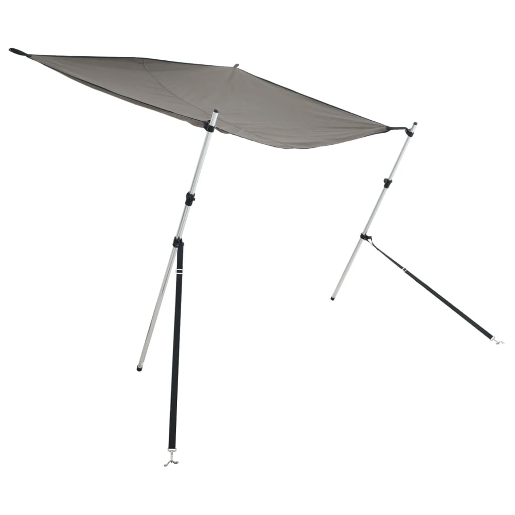 Vidaxl schaduwdoekset t-top 174x205x(115-194) cm antracietkleurig