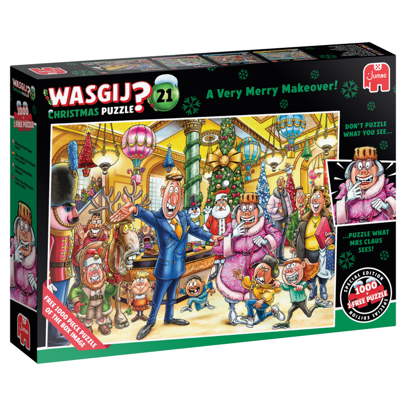 Jumbo wasgij christmas 21 legpuzzel - een feestelijke make-over! - 2x1000st.