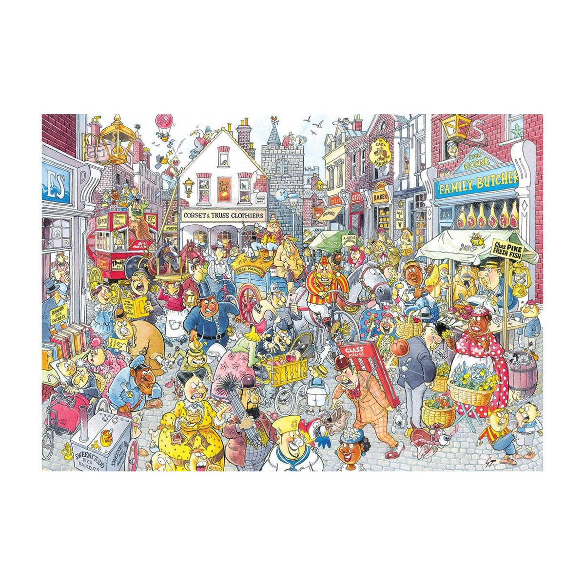 Jumbo - Wasgij retro destiny 10 - chaos in de winkelstraat! - 1000 stukjes puzzel - legpuzzel voor volwassenen