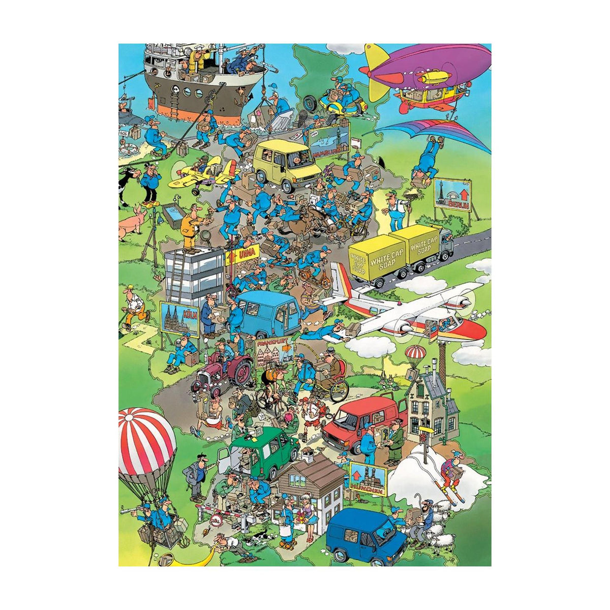Jumbo - jan van haasteren puzzel oldtimers parcel panic 1000 stukjes