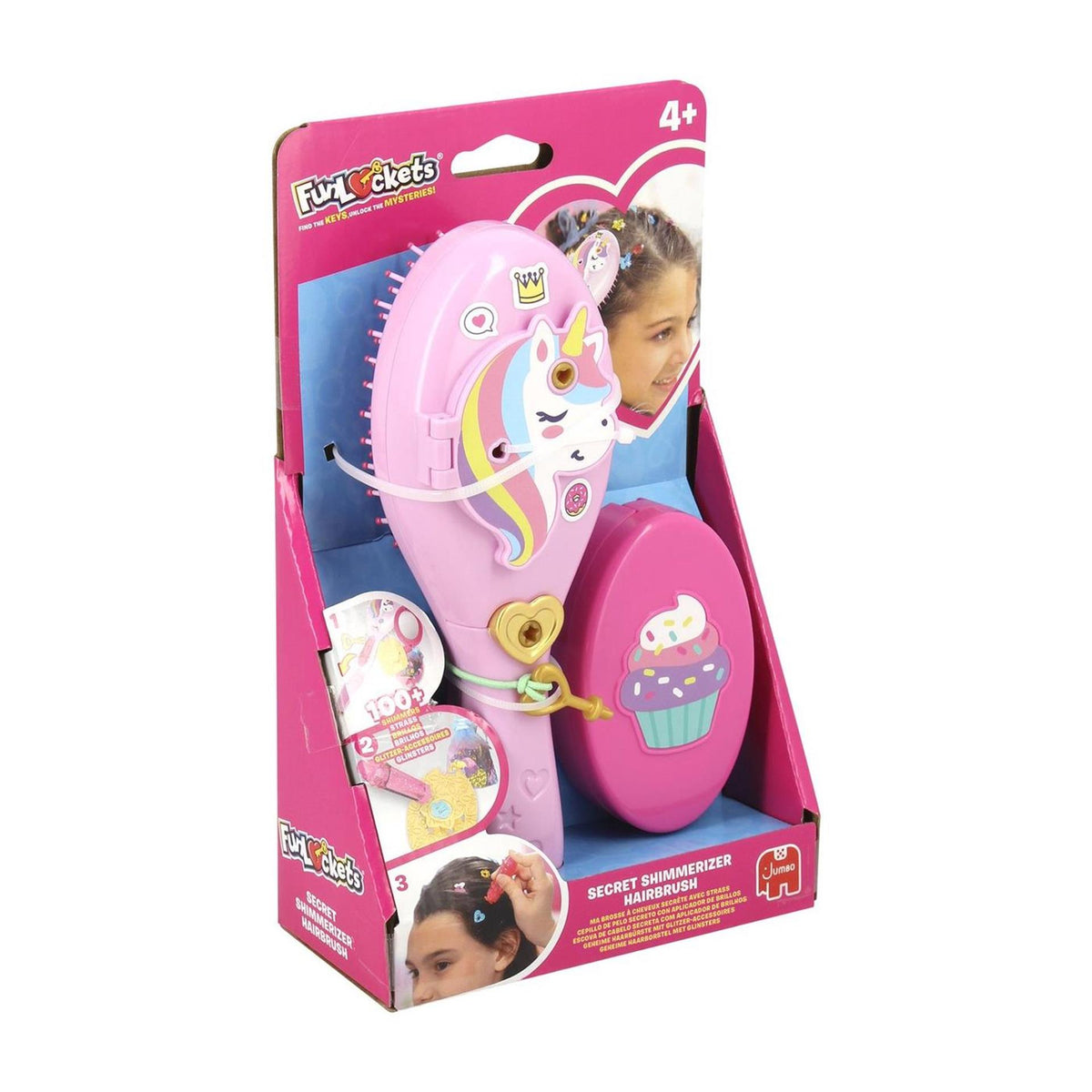 Jumbo - funlockets geheime haarborstel met glinsters februari