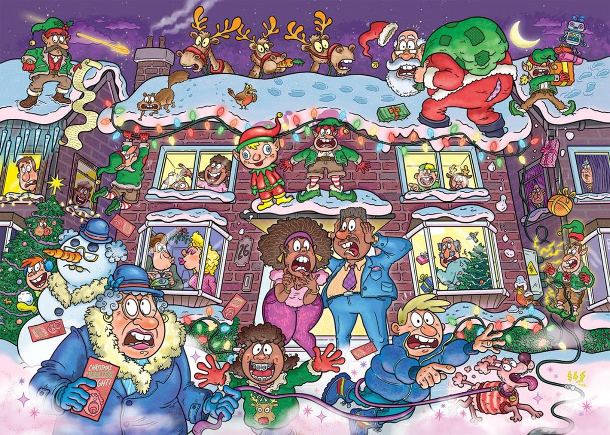 Jumbo wasgij christmas 22 legpuzzel - niet zo'n stille nacht! - 2x1000st.