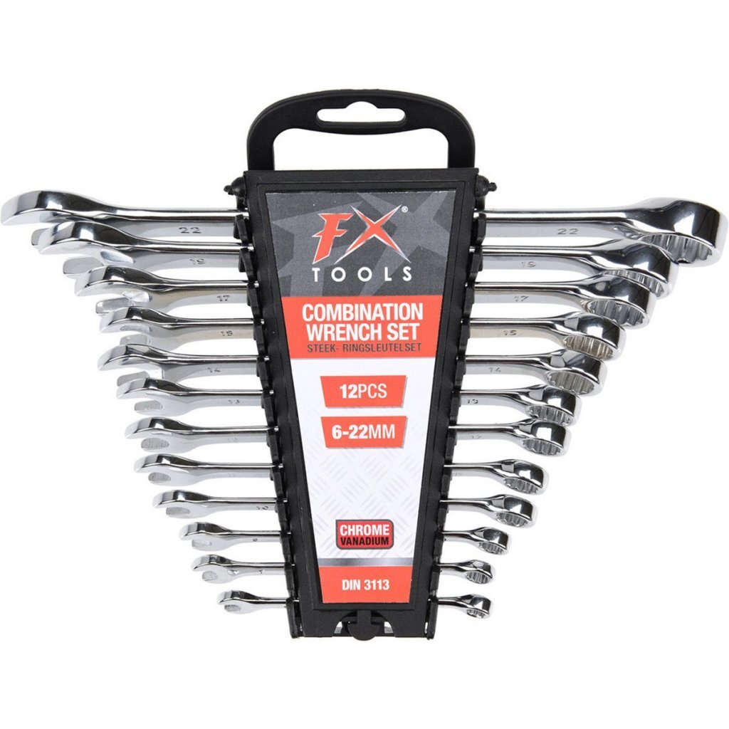 FX Tools - FX Tools steekringsleutelset 6-22 mm 12-delig staal
