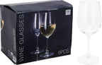 Excellent Houseware - Houseware Wijnglas wit 350ml set van 6 stuks