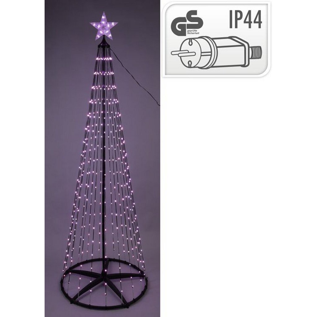 Overige Merken - Overige Merken Rgb led kerstboom 154 led's 150 cm zwart