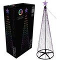 Overige Merken - Overige Merken Rgb led kerstboom 370 led's 210 cm zwart