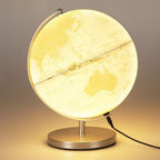 Overige Merken - Overige Merken Wereldbol met licht 26x25x31 cm wit/goud