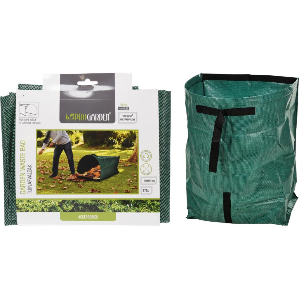 Pro garden tuinafvalzak 175l opvouwbaar groen