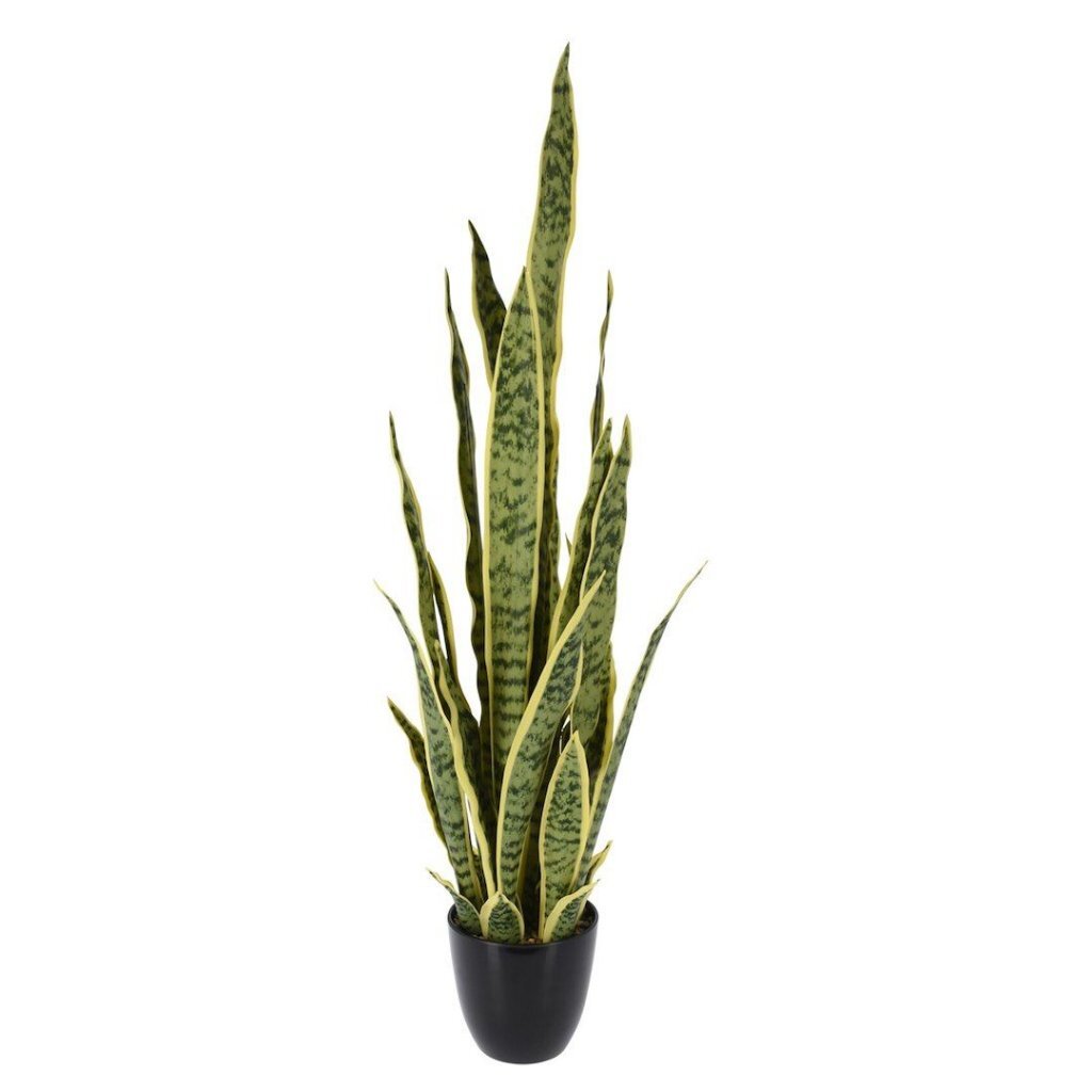 Overige Merken - Overige Merken Kunstplant sansevieria 92 cm groen/geel