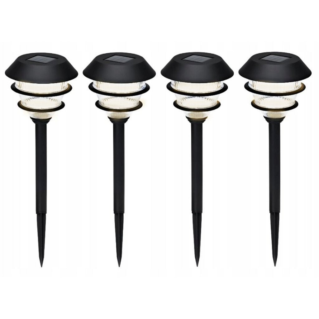 Pro Garden - Garden solar tuinlampen 4 stuks zwart