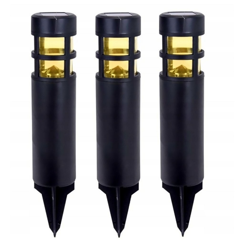 Pro Garden - Garden solar tuinlampen 3 stuks zwart