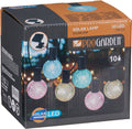 Pro garden gekleurde solar feestverlichting 10 kristalachtige lampen 2.7 meter lichtsnoer op zonne-energie