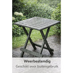Pro garden campingtafel 50x43x43 saliegroen kunststof