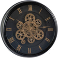 Excellent houseware analoge wandklok 40 cm goud zwart