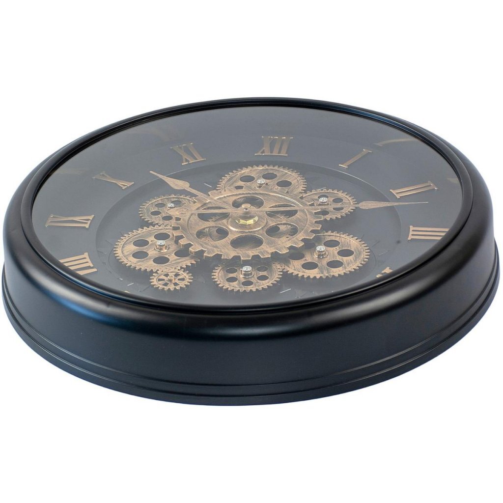 Excellent Houseware - Houseware Analoge wandklok 40 cm goud/zwart