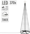 Excellent Houseware - Houseware Decoratie led boom + ster 370 led's 210 cm extra warm wit zwart