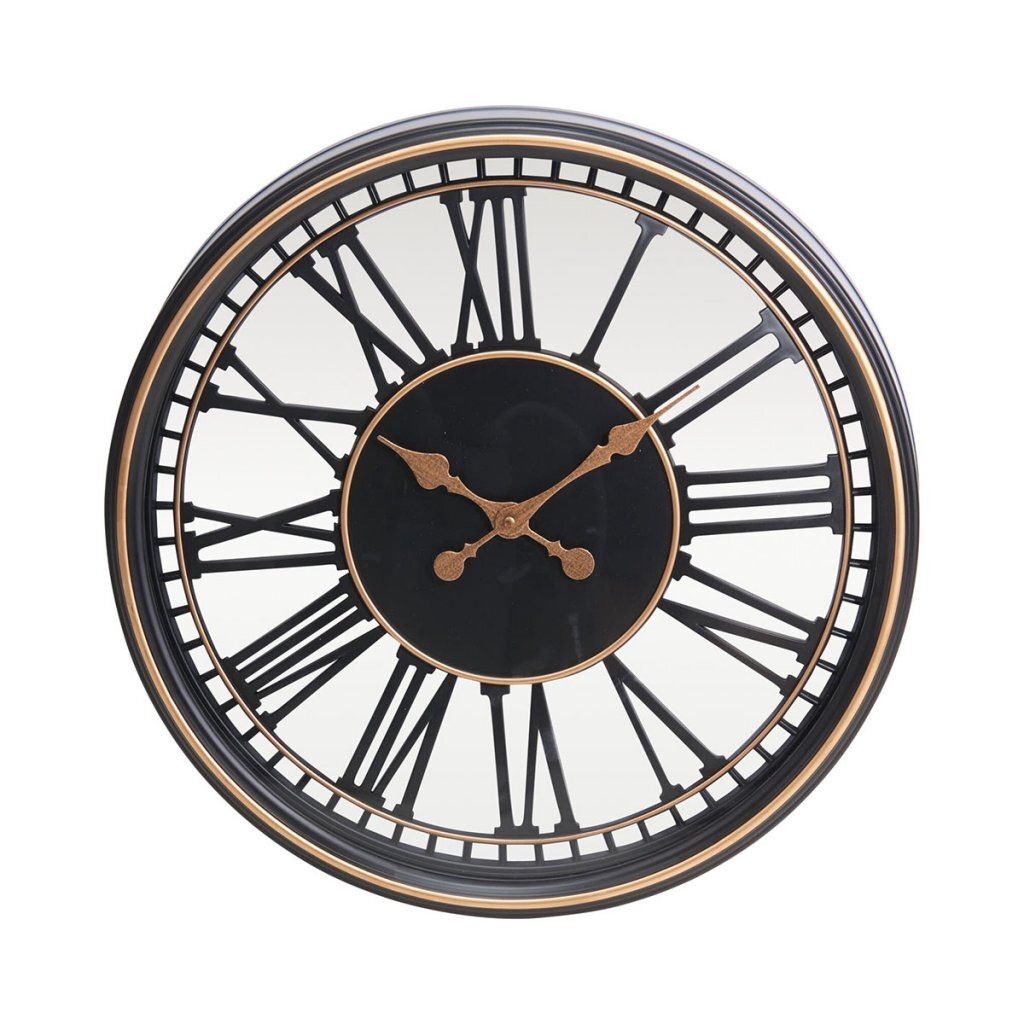 Overige Merken - Overige Merken Analoge wandklok 49.5 cm zwart/goud