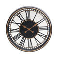 Overige merken analoge wandklok 49.5 cm zwart goud