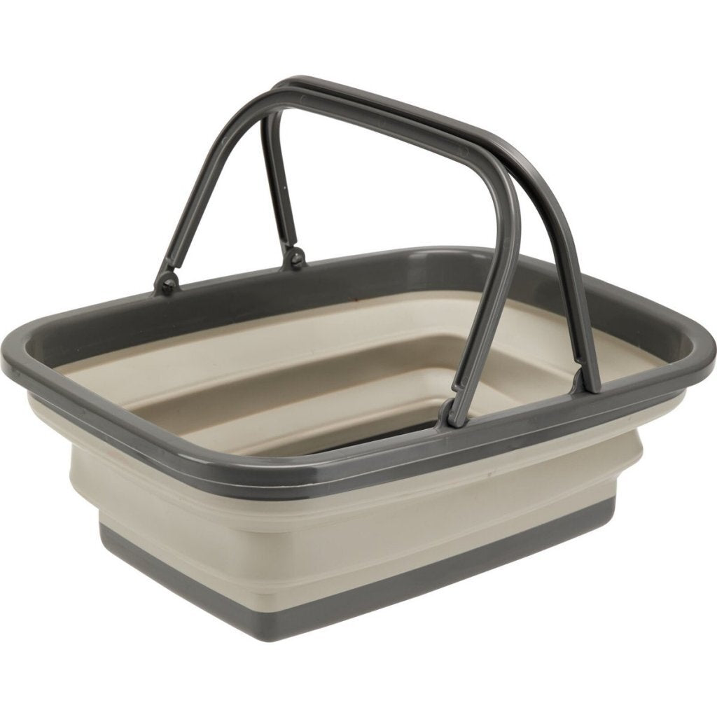 Excellent Houseware - Houseware Opvouwbare boodschappenmand 30l 38x28x15 cm beige/grijs