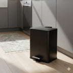 Excellent Houseware - Houseware pedaalemmer 20l mat zwart