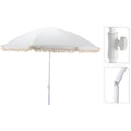 Overige Merken - Overige Merken beach parasol aruba met franjes 180 cm ecru