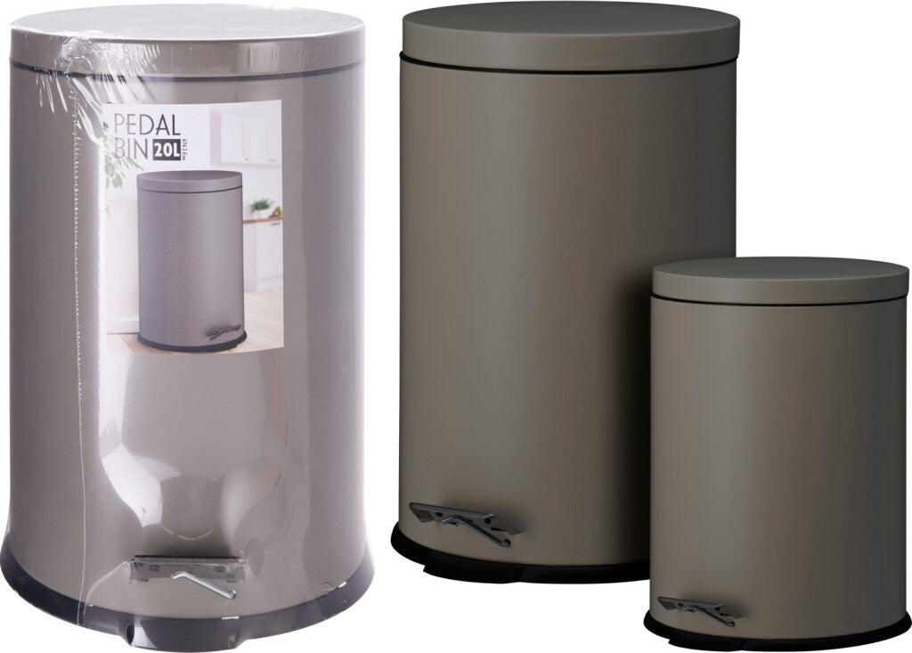 Excellent Houseware - Houseware pedaalemmer set 20l & 5l brons
