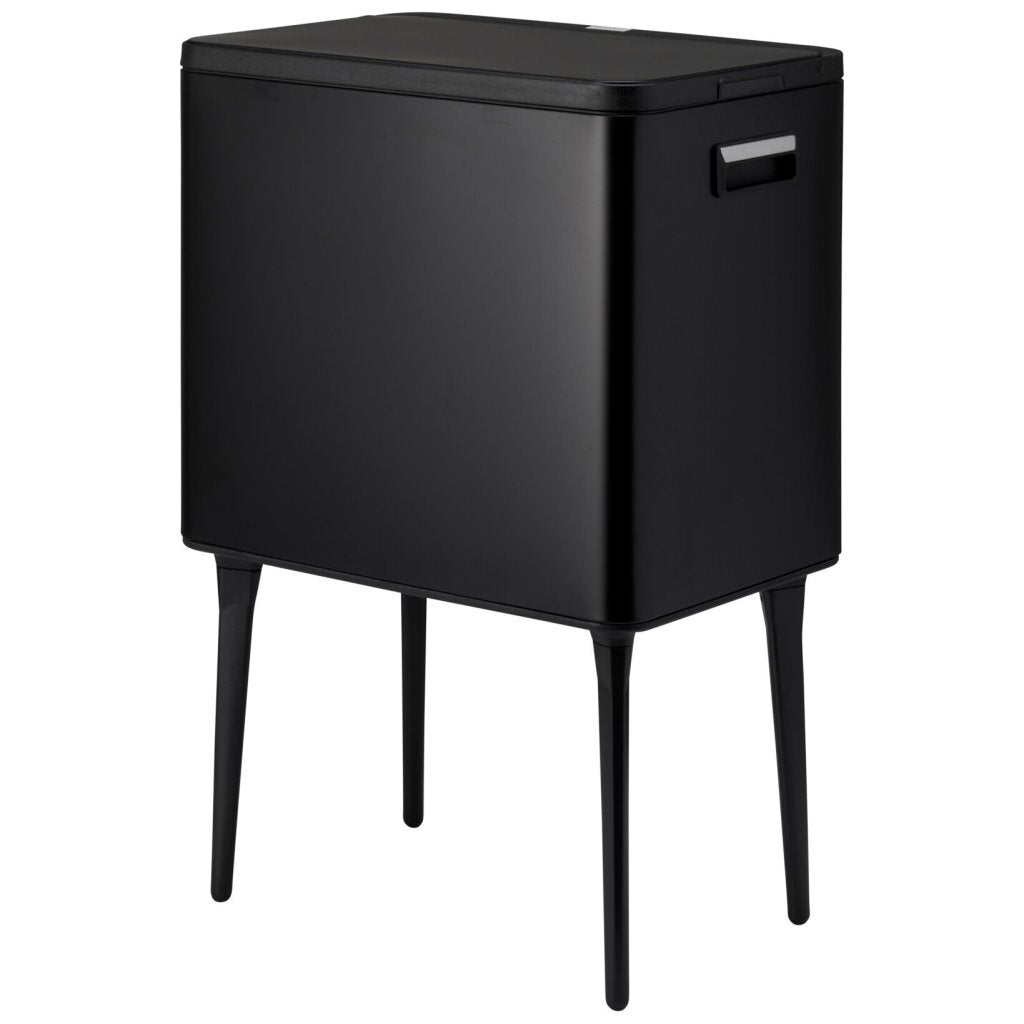 Excellent Houseware - Houseware afvalbak 35l metaal/zwart