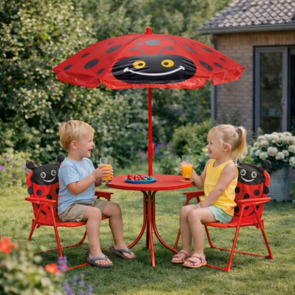 Pro Garden - Garden kinder tuinset lieveheersbeestje rood/zwart