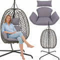 Overige Merken - Overige Merken Cocoon rattan hangstoel 195 cm donkergrijs