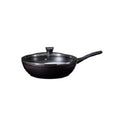 Excellent Houseware - Houseware wokpan met glazen deksel 28 cm zwart